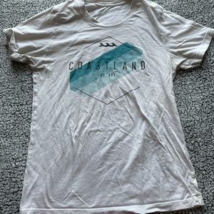 “Coastland” Vintage Mens Cotton Logo T Shirt- Size Small